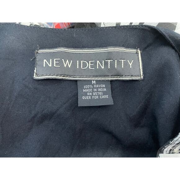 Vintage New Identity Vest Medium Black Patchwork Whimsygoth Punk Indie 80s - Picture 6 of 6